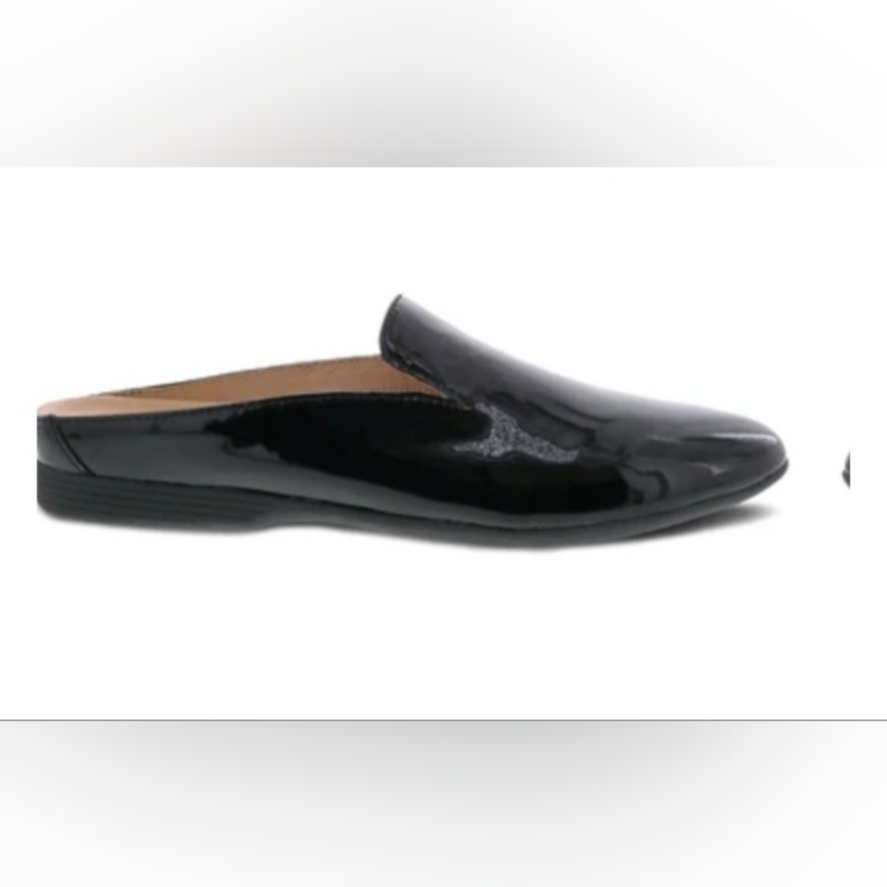 Dansko Lexie Black Patent Leather Mule Slip On Women's Size US 11.5-12 EU 42 NEW - Picture 3 of 16